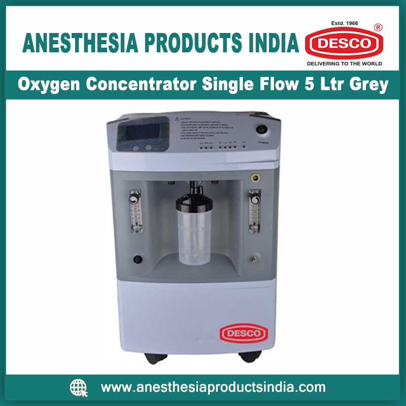 Oxygen-Concentrator-Single-Flow-5-Ltr-Grey