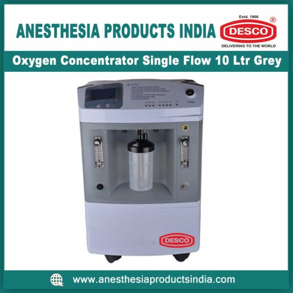 Oxygen-Concentrator-Single-Flow-10-Ltr-Grey